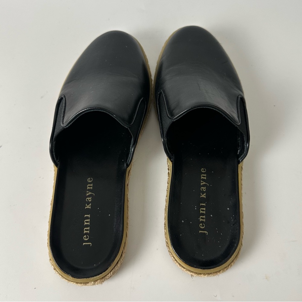 Jenni Kayne Leather Mule Flats Sandal Size 35 US 5 EUC Espadrille Marina